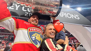 Nate Schmidth’s wife Allie muses about her non-pregnant version's celebration of Panthers' Stanley Cup win at iconic Elbo Room