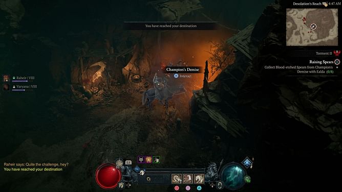 Diablo 4: Raising Spears quest walkthrough