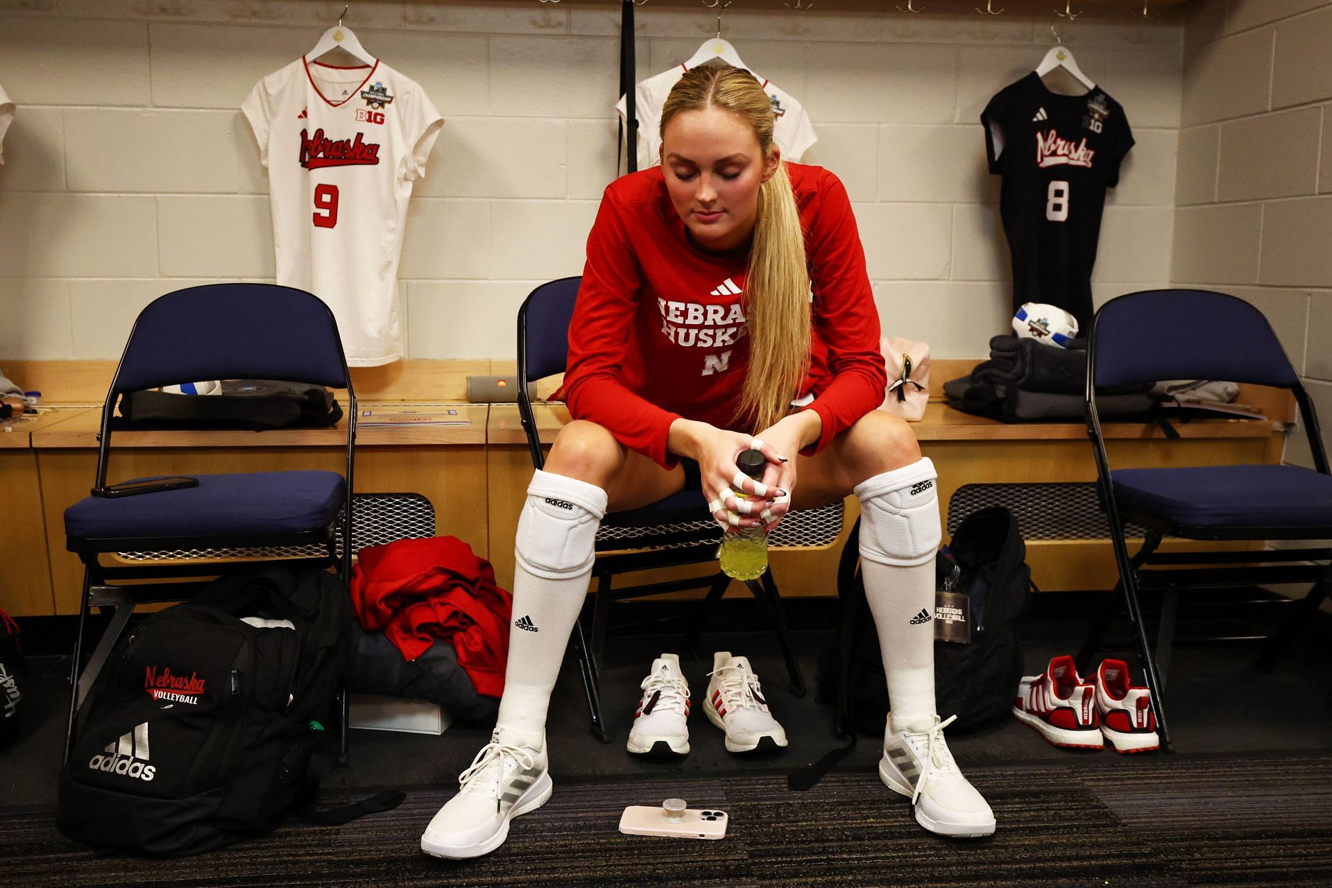 Ally Batenhorst #14 looks on prior to the Division I Women&rsquo;s Volleyball Semifinals against the Pittsburgh Panthers (Photo: Getty Images)