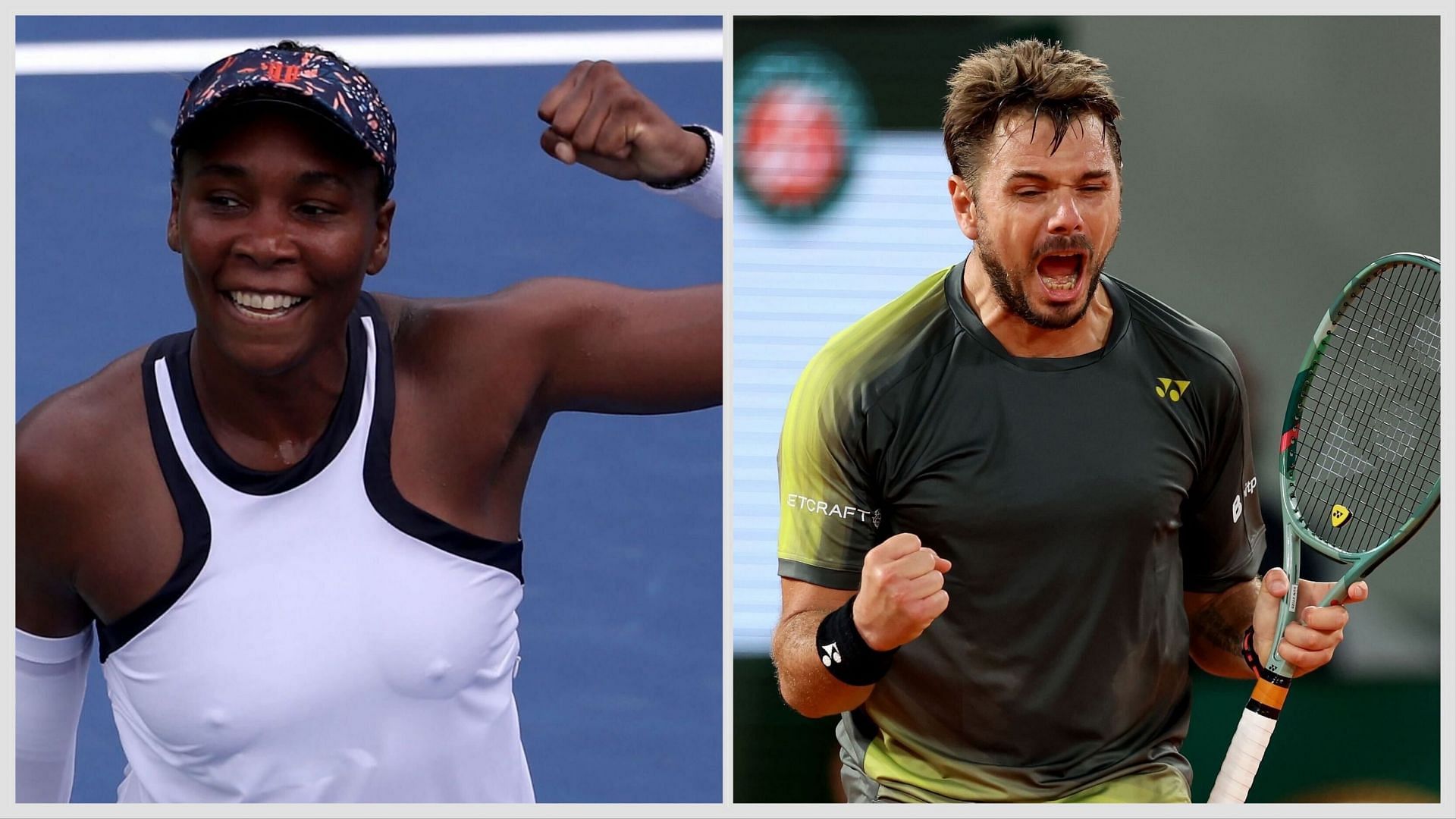 Both Venus Williams and Stan Wawrinka have had very long careers Image Source - Getty