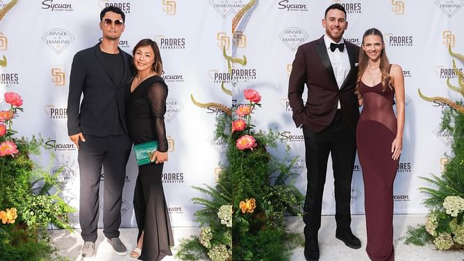 PICTURES: Yu Darvish's wife Seiko, Joe Musgrove's fiancée Arica, Dylan Cease's girlfriend Christen, and more turn heads at Padres' fundraising event