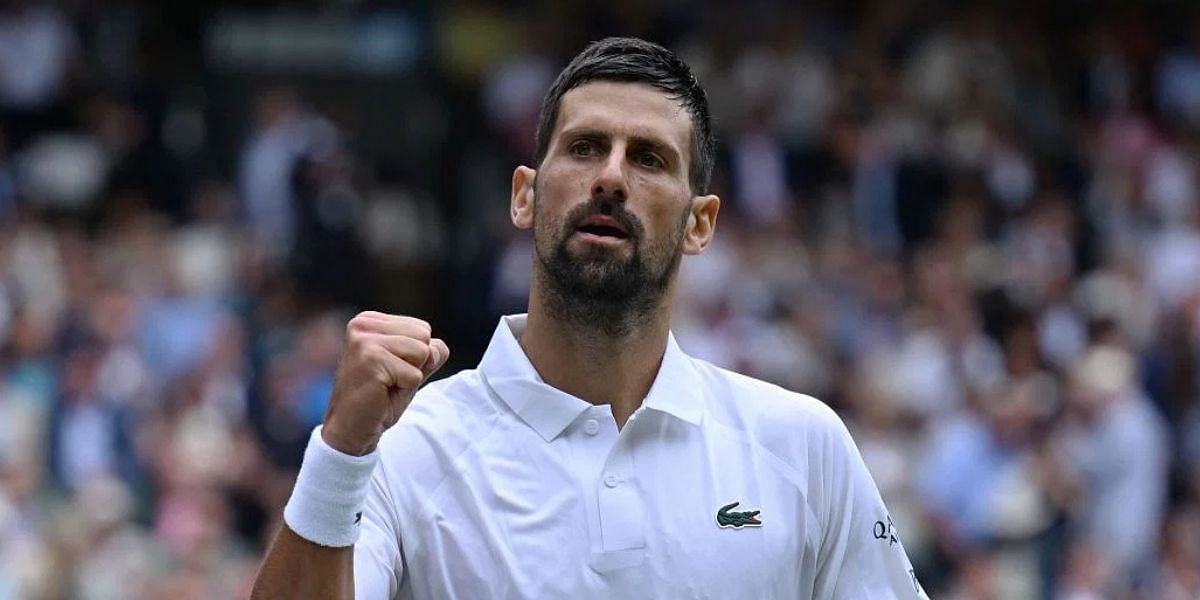 Novak Djokovic at the 2025 Wimbledon Championships (Source: Getty)