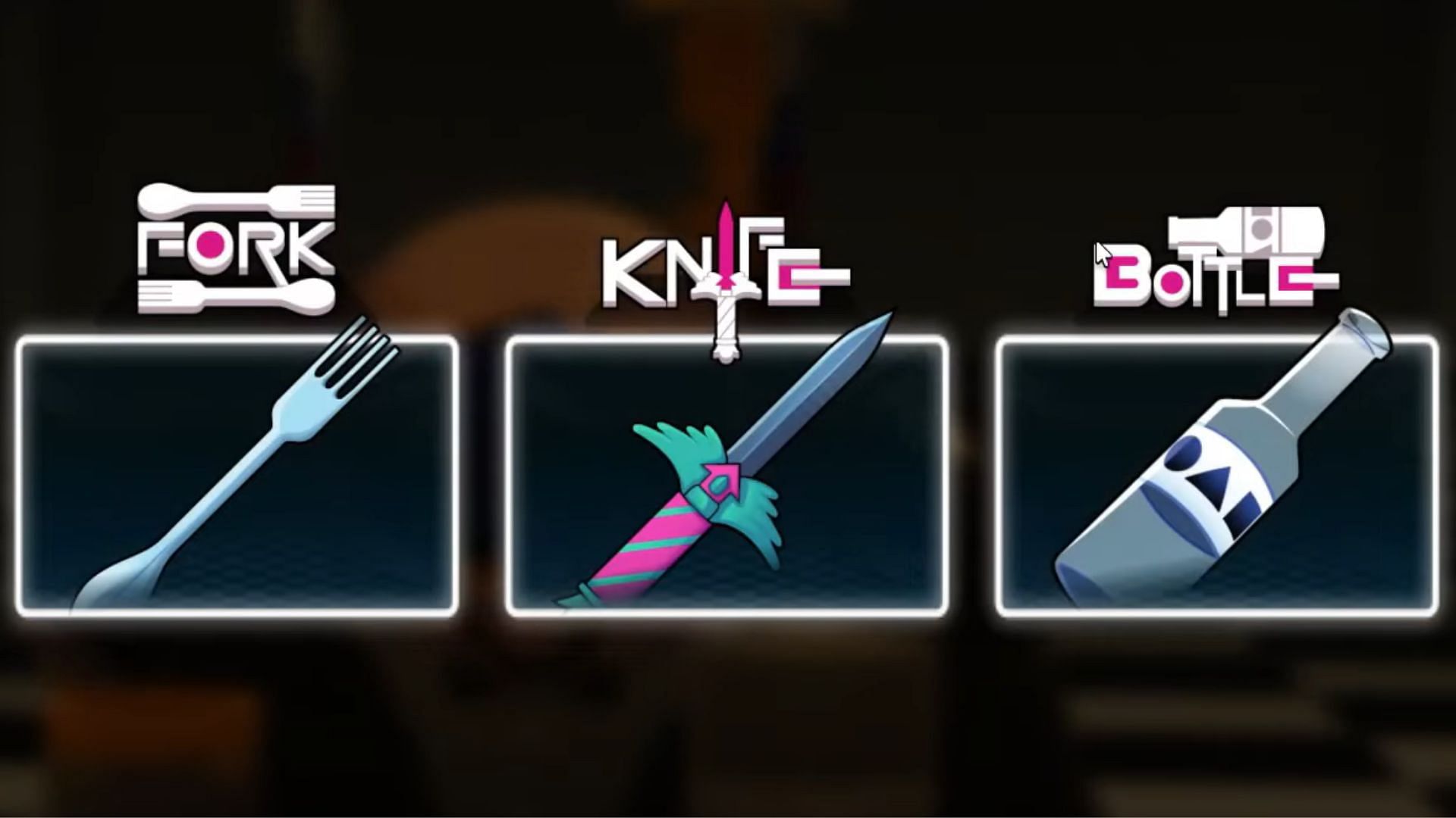All weapons in The Last Dinner (Image via Roblox)