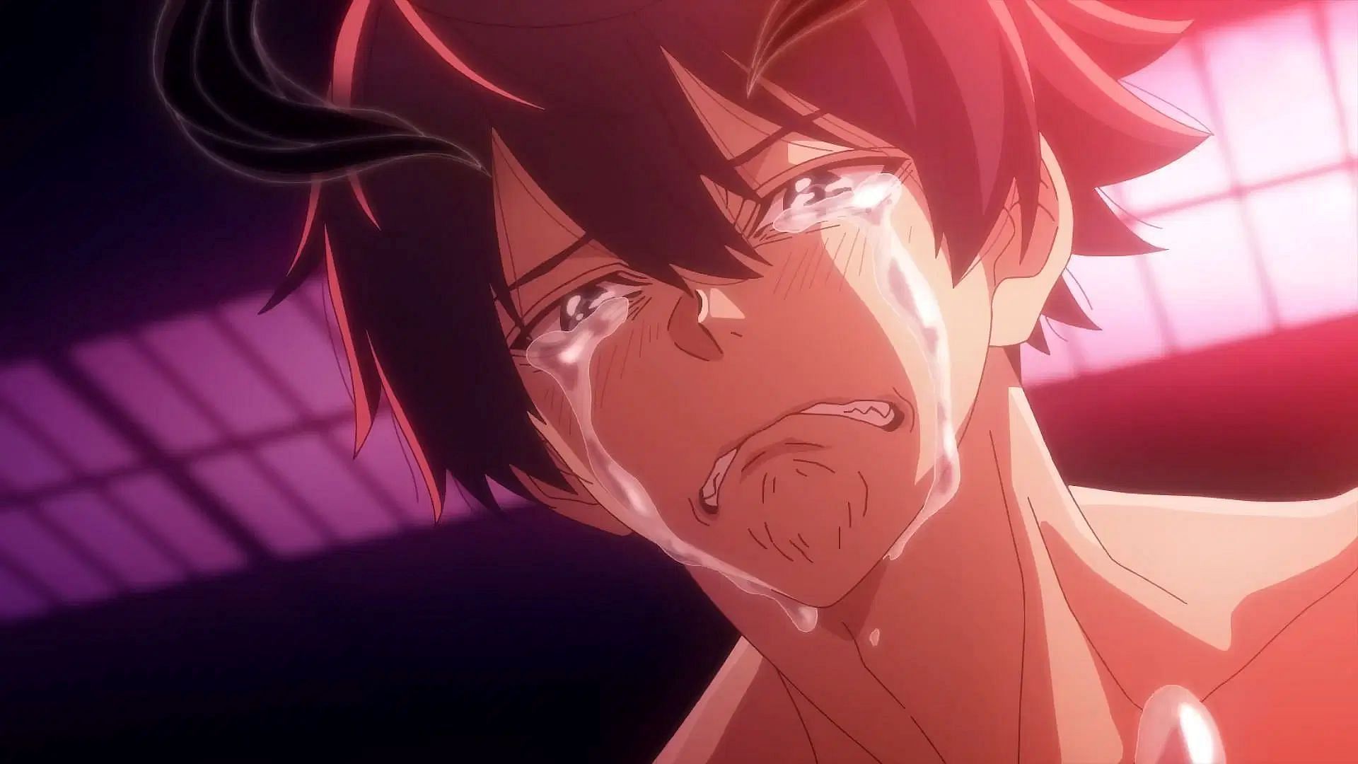 Shiki Ichinose, as seen crying in the anime (Image via Studio Hibari)