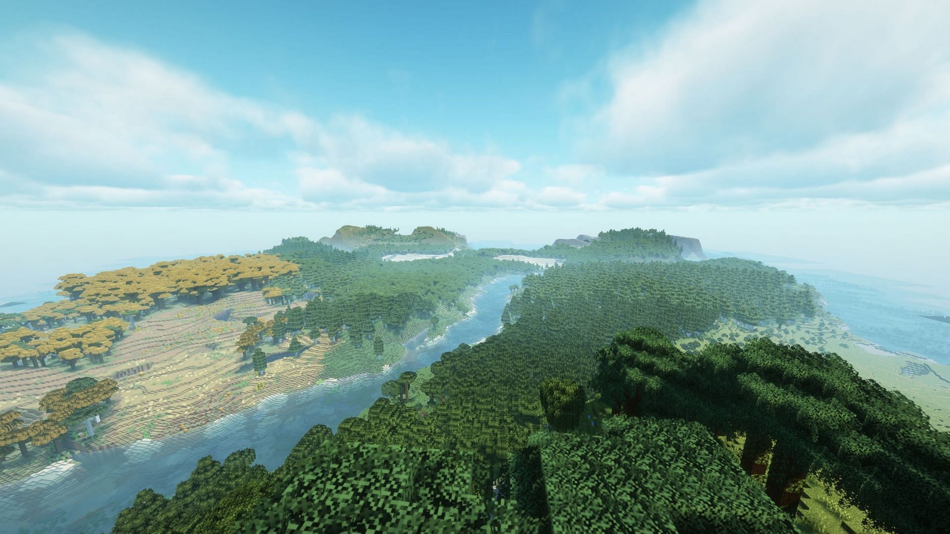 There are various biomes worth exploring as a new player (Image via Sportskeeda Gaming || Mojang Studios)