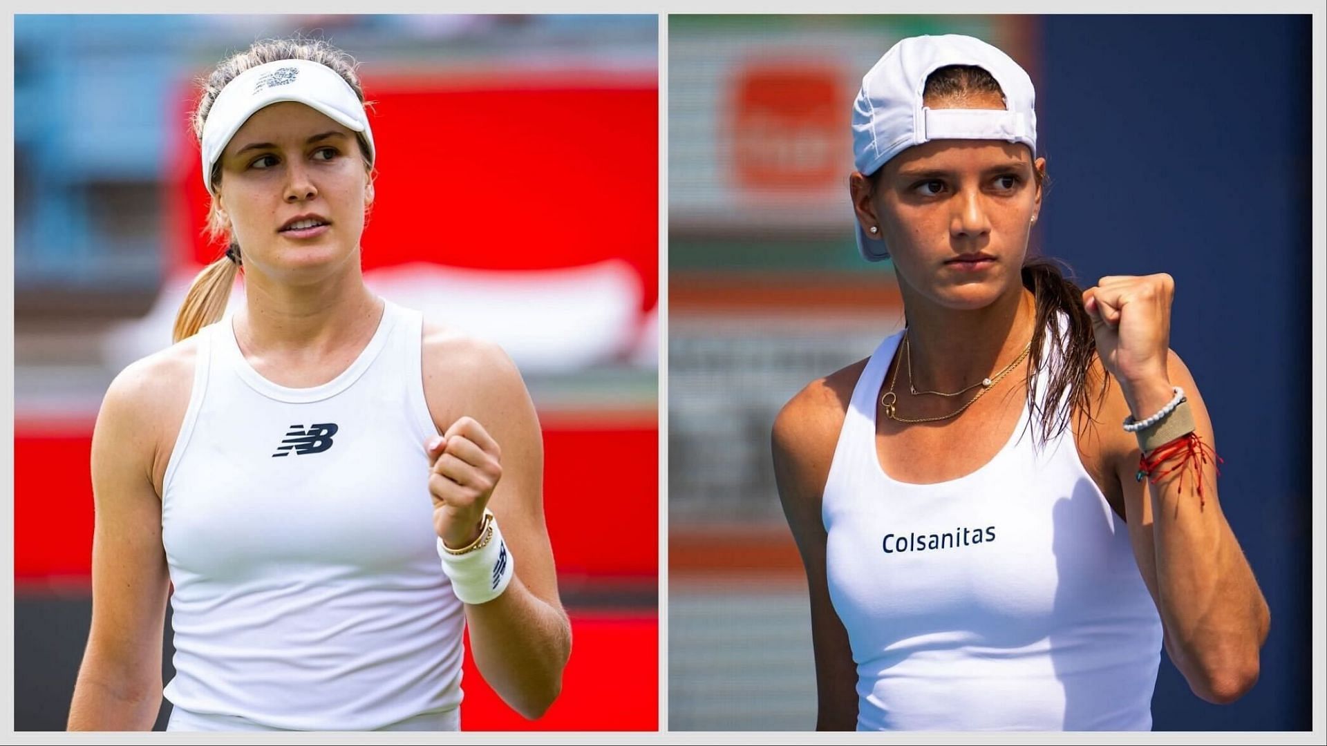 Eugenie Bouchard vs Emiliana Arango is one of the first-round matches at the Canadian Open 2025. (Photos: Getty)