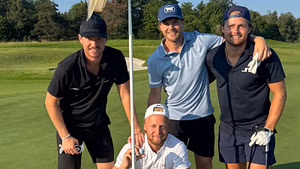 Leafs' William Nylander links up with brother Alex, Caps' Rasmus Sandin and Linus Nässén on the golf course
