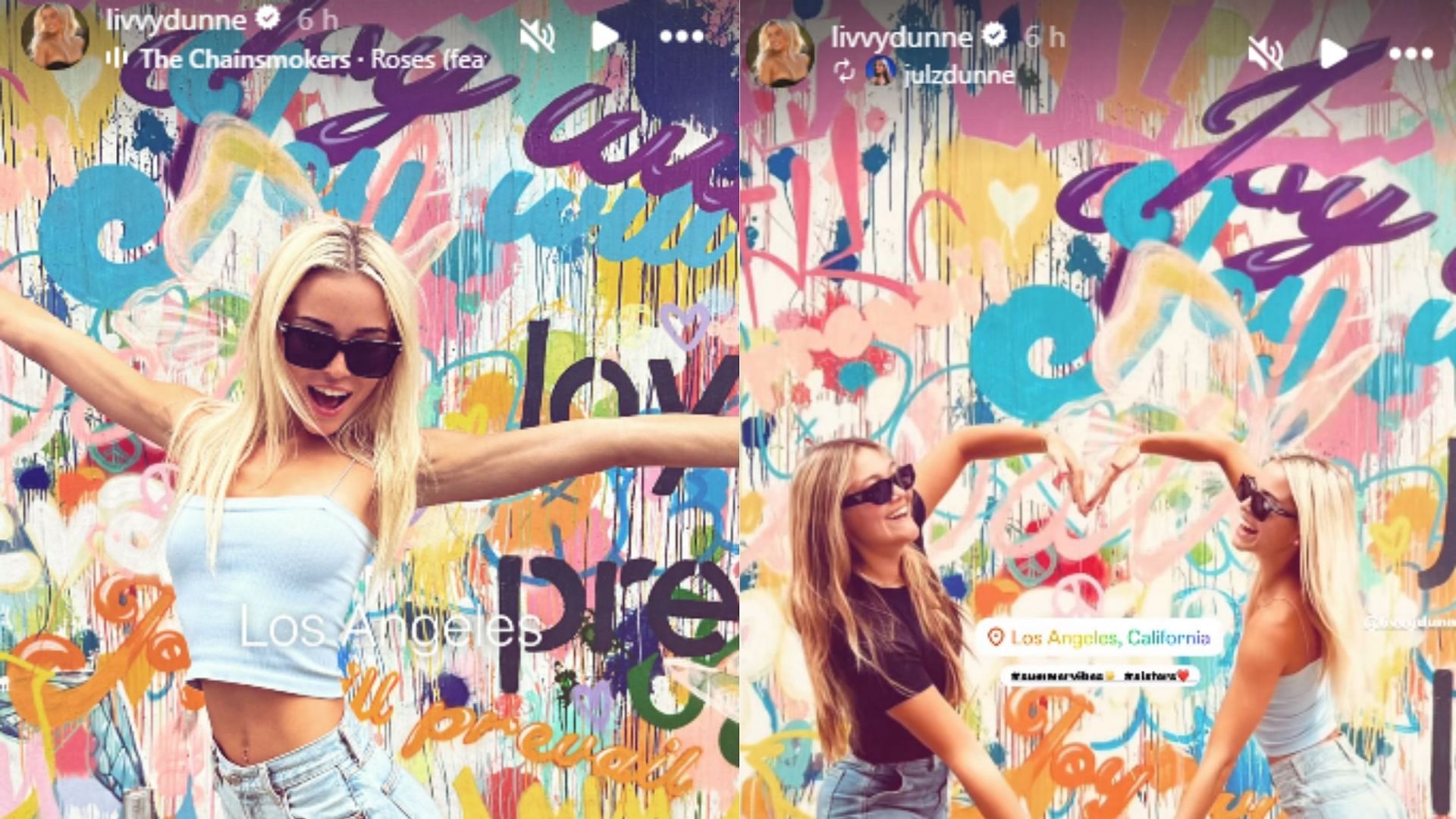 Screengrabs of Olivia Dunne&#039;s Instagram stories [Image Source: Olivia Dunne&#039;s Instagram]