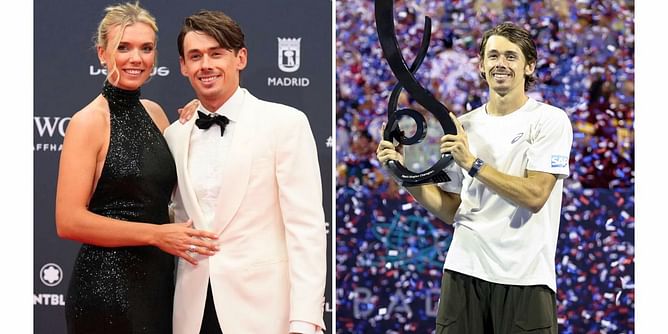 "The man you are" - Alex de Minaur's fiancée Katie Boulter sends heartfelt message to Aussie after his 'insane' comeback in Citi DC Open final