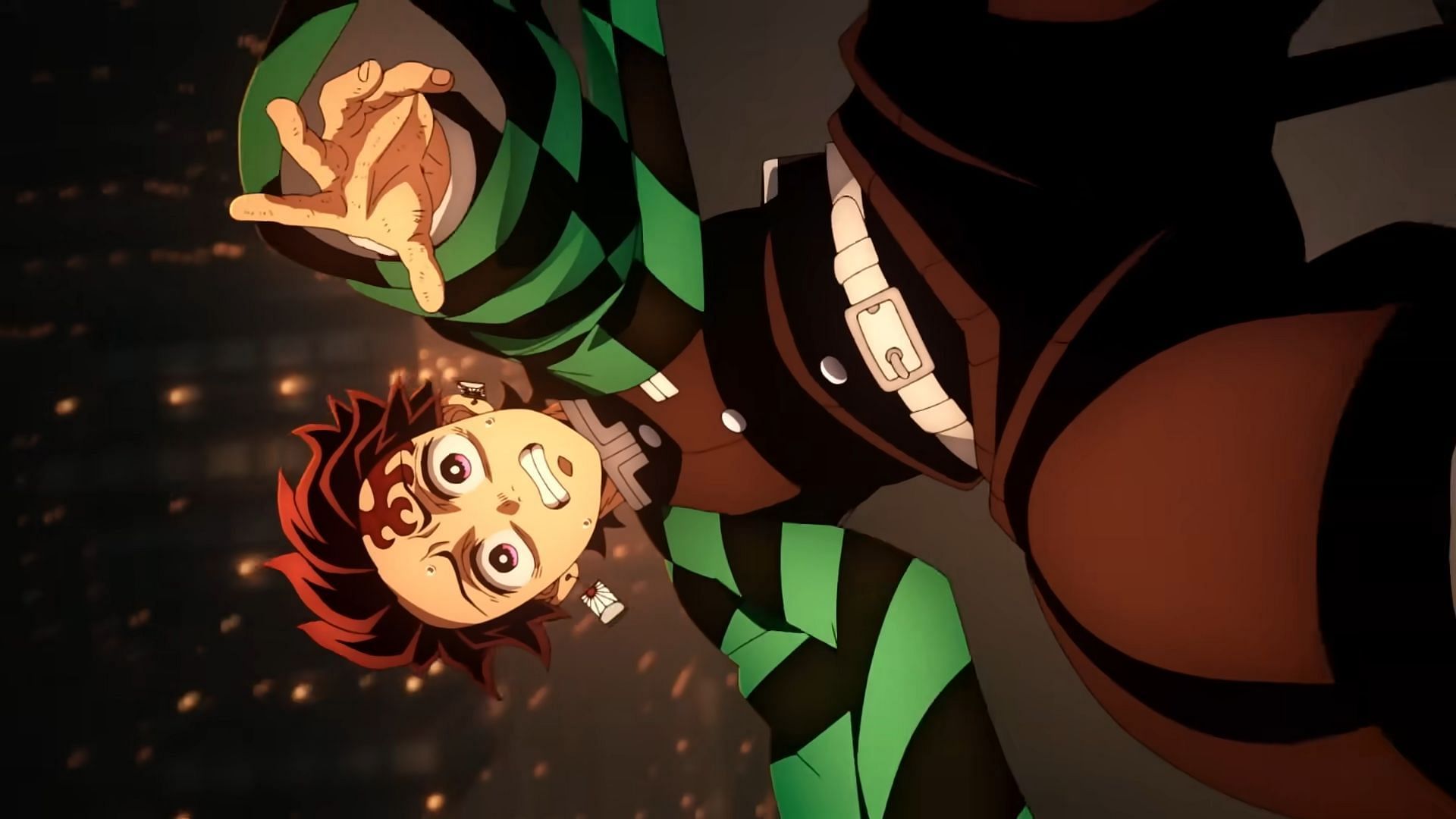 Tanjiro as seen in anime (Image via Ufotable)