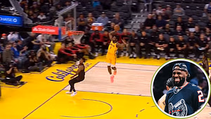 LeBron James reacts after Bronny James viciously dunks on critics and puts uber-athleticism on display
