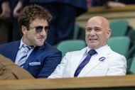 Andre Agassi and Justin Gimelstob at the Championships 2025 | Getty Images