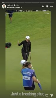 Amanda Balionis congratulates Lottie Woad on victory (Image via Instagram @balionis)