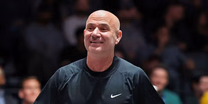 Andre Agassi leaves daughter Jaz in stitches over amusing mishap with tennis ball dessert during Wimbledon meal