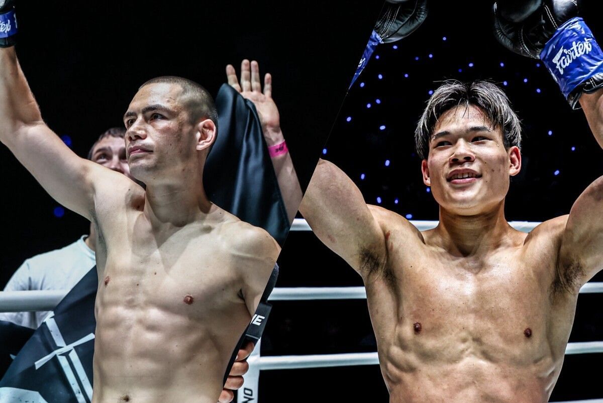 (From left) Tagir Khalilov and Hyu Iwata. [Images courtesy from ONE Championship]