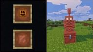 Create a copper golem using a copper block and a carved pumpkin (Image via Sportskeeda Gaming || Mojang Studios)
