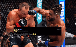 "Give them the BONUS Dana" - MMA world reacts as Morgan Charriere knocks out Nate Landwehr in UFC Nashville barn burner