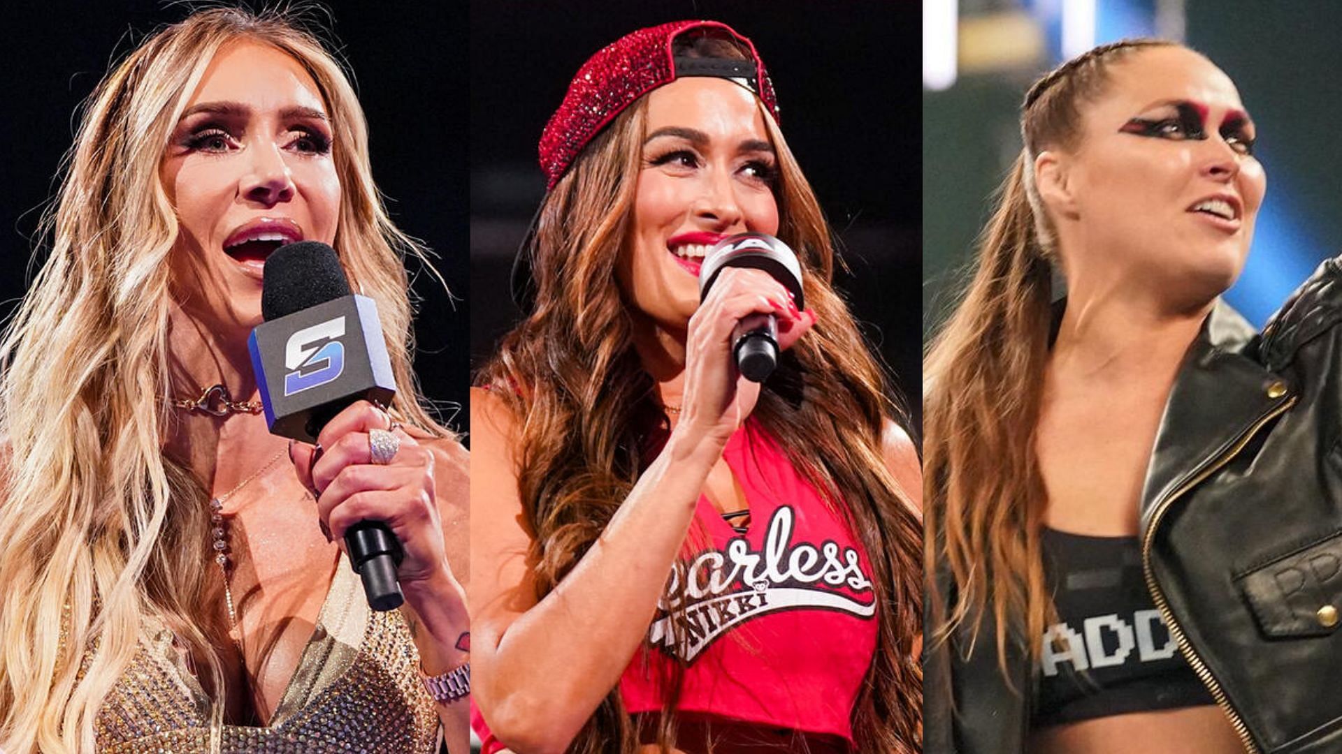 Charlotte Flair, Nikki Bella, and Ronda Rousey! [Images from WWE.com]