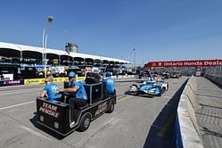 WATCH: Crazy scenes unfold at IndyCar Toronto after a hole was spotted in the middle of pitlane