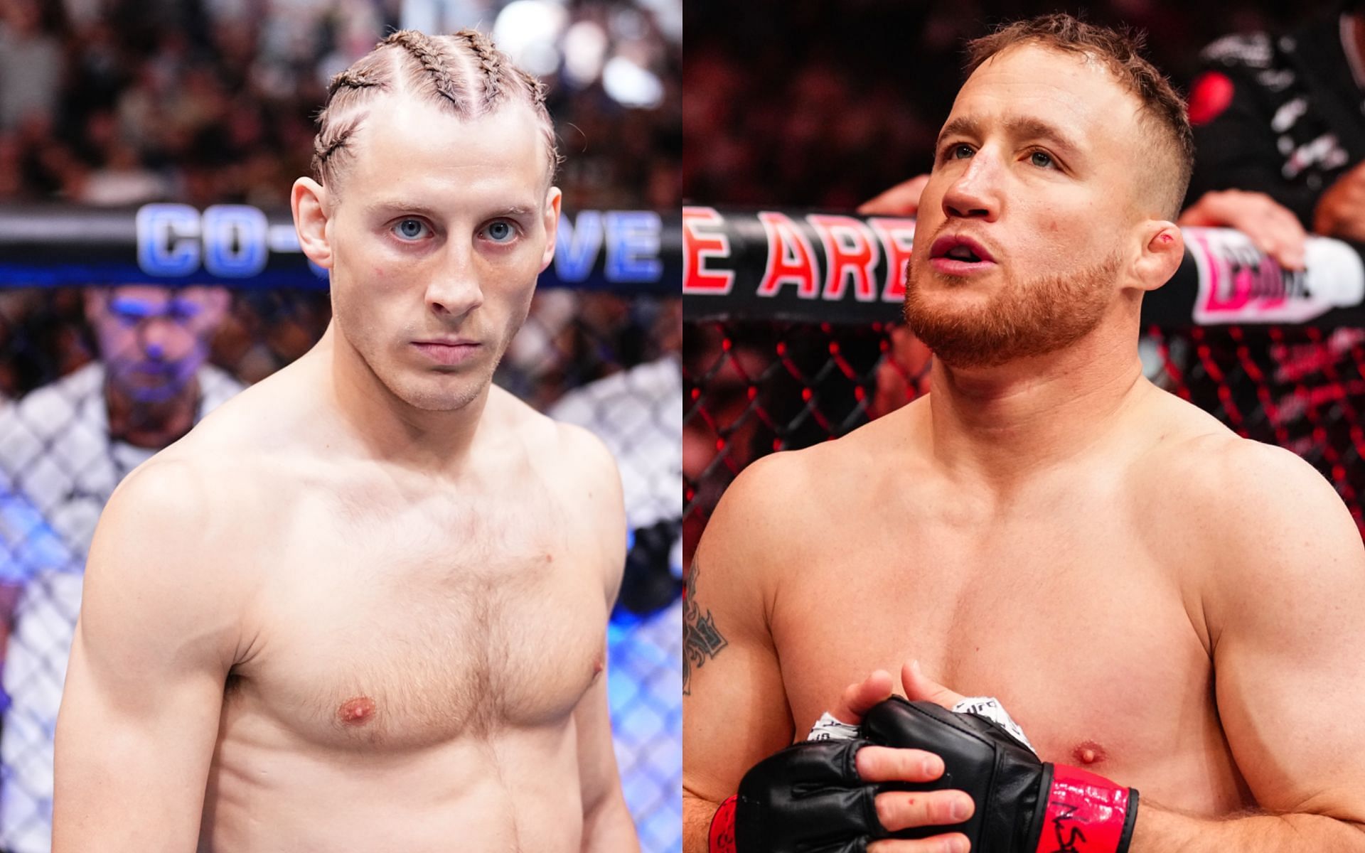 Justin Gaethje (right) talks possible Paddy Pimblett (left) fight. [Images courtesy: Getty Images]