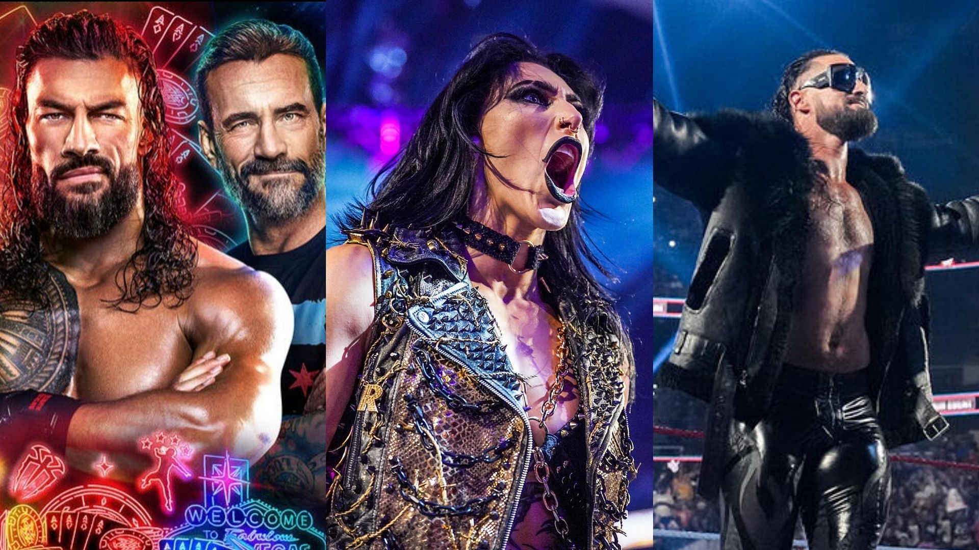Roman Reigns, CM Punk, Rhea Ripley, Seth Rollins [Image Credits: wwe.com]