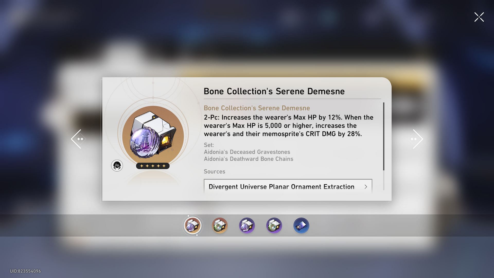 Bone Collection&rsquo;s Serene Demesne (Image via Sportskeeda Gaming || HoYoverse)