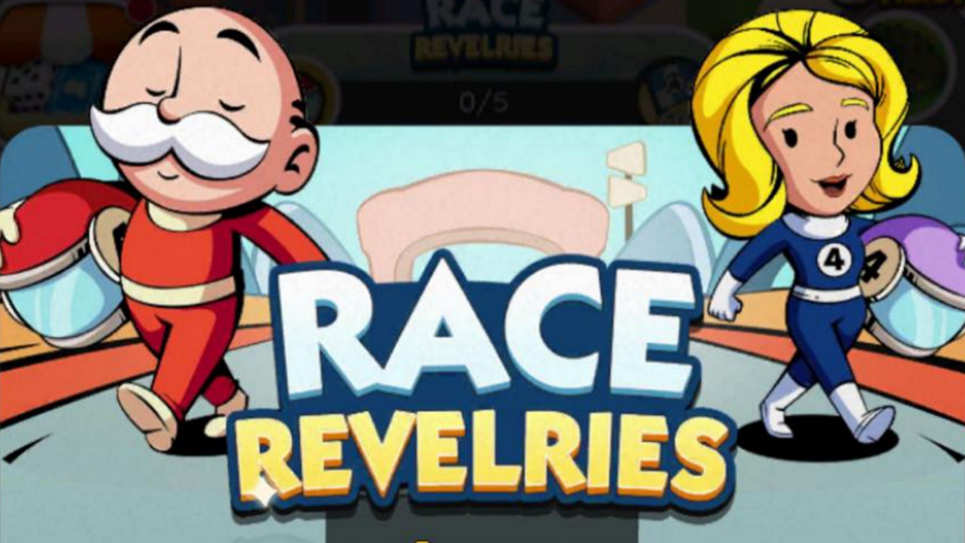 Playing Monopoly Go Race Revelries event to earn rewards (Image via Scopely)