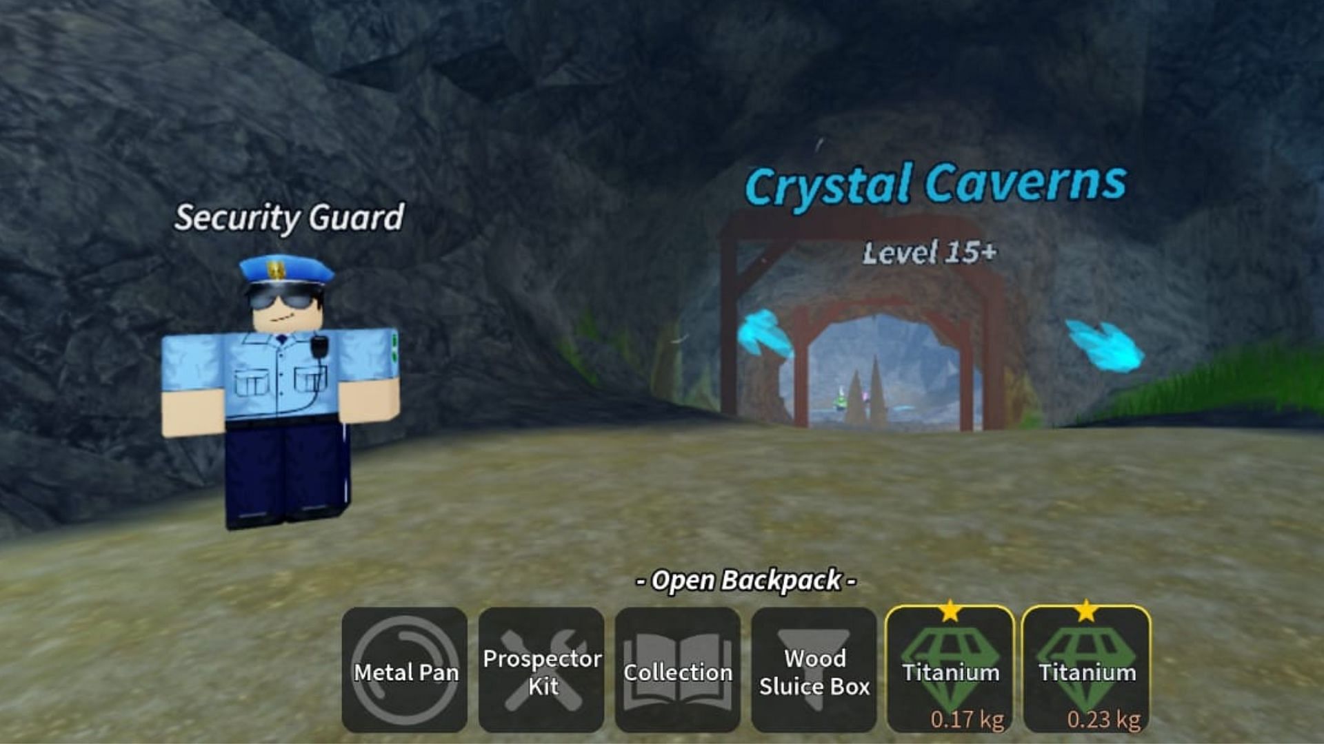The entrance to the Crystal Caverns (Image via Roblox)