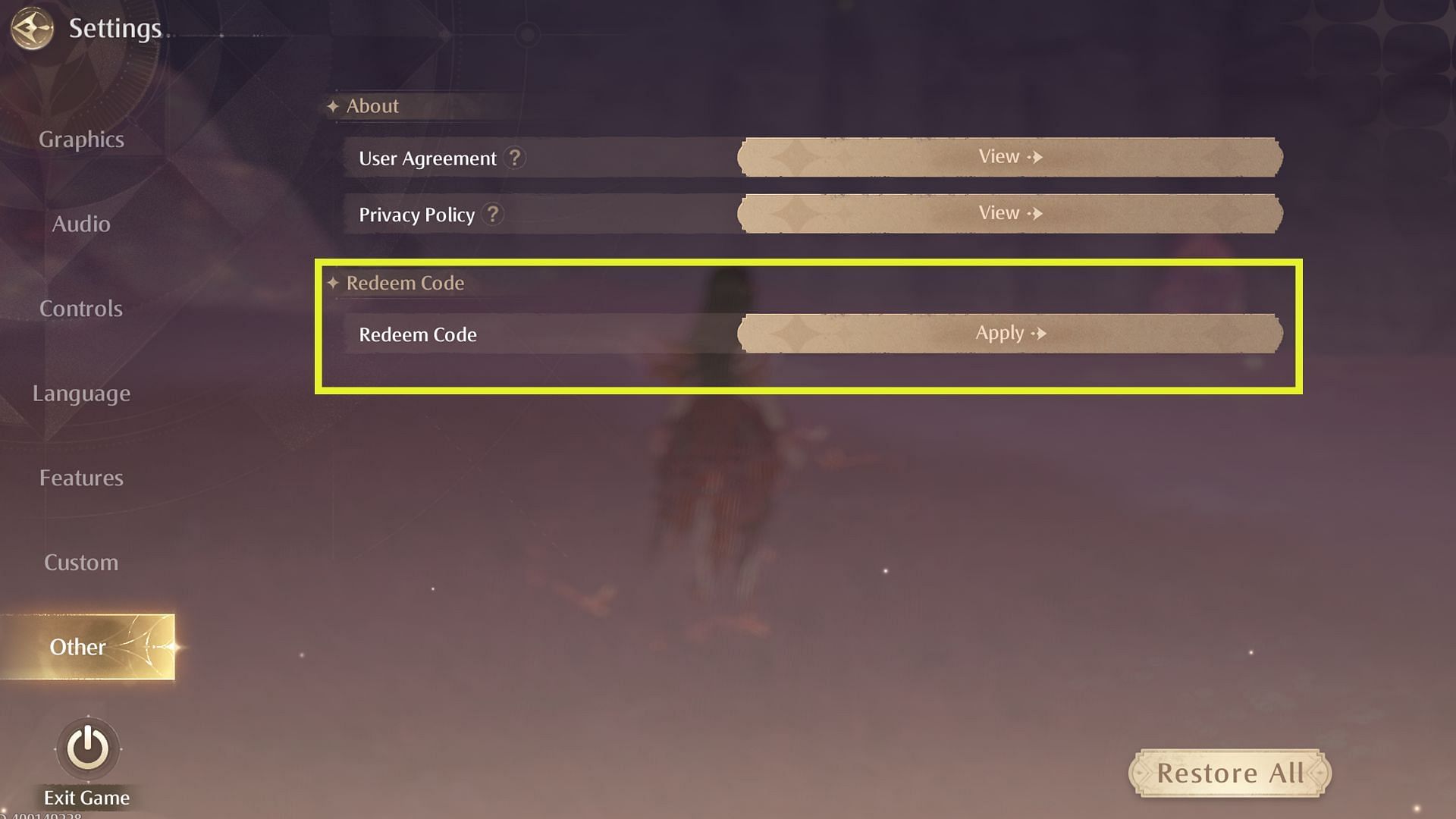 Codes can be exchanged in the game (Image via Sportskeeda Gaming/Infold Games)
