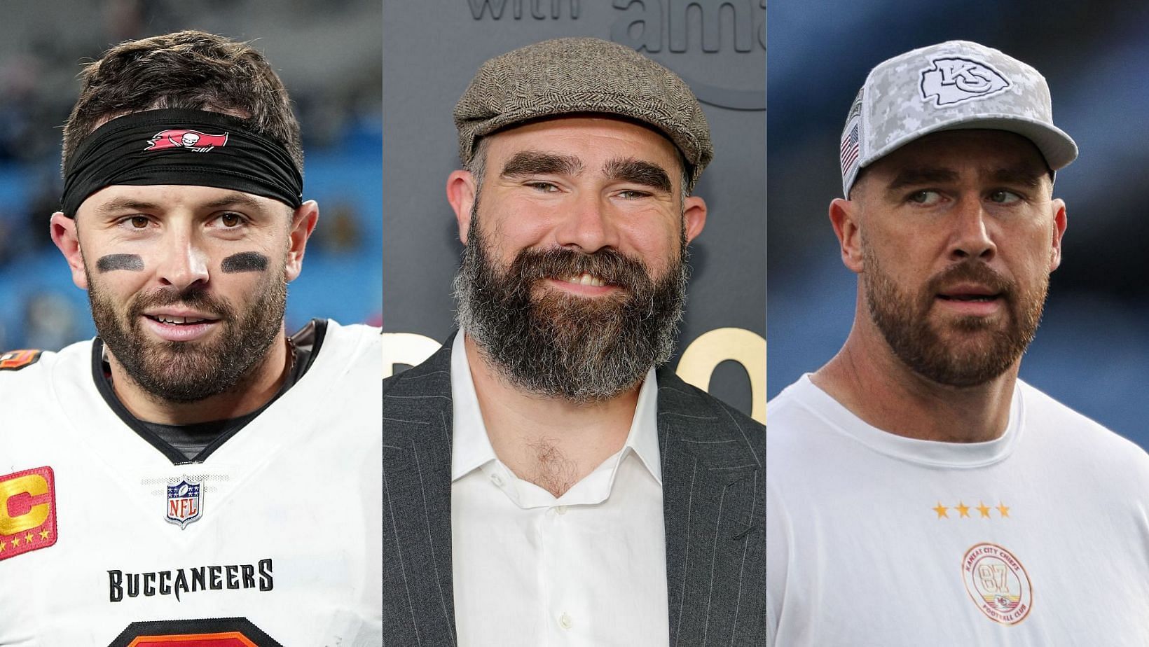 Baker Mayfield &amp; Travis Kelce team up to roast Jason Kelce (Image Credit: GETTY)