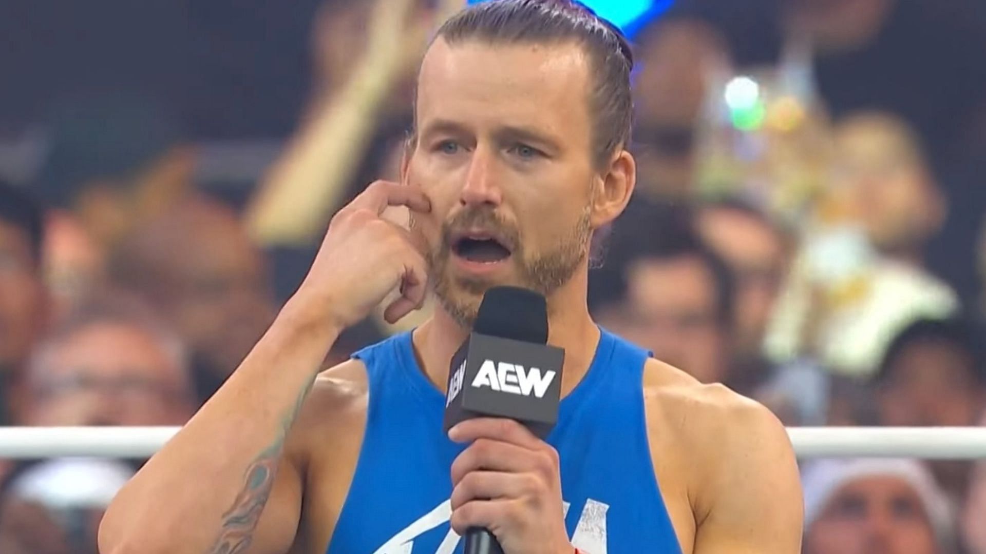Adam Cole relinquished his TNT Championship at AEW All In. [Image credits: AEW YouTube]