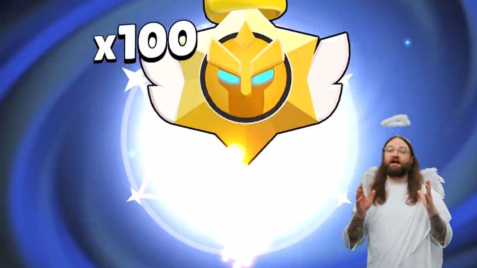 You can get 100 Angelic Drops that provide amazing resources and skins (Image via Supercell)