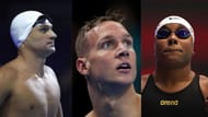 Ryan Lochte, Caeleb Dressel, and Simone Manuel (Image via: All Getty)