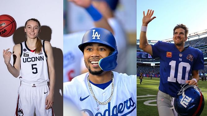 Mookie Betts shows off acting skills in The Naked Gun teaser alongside sports stars Eli Manning and Paige Bueckers