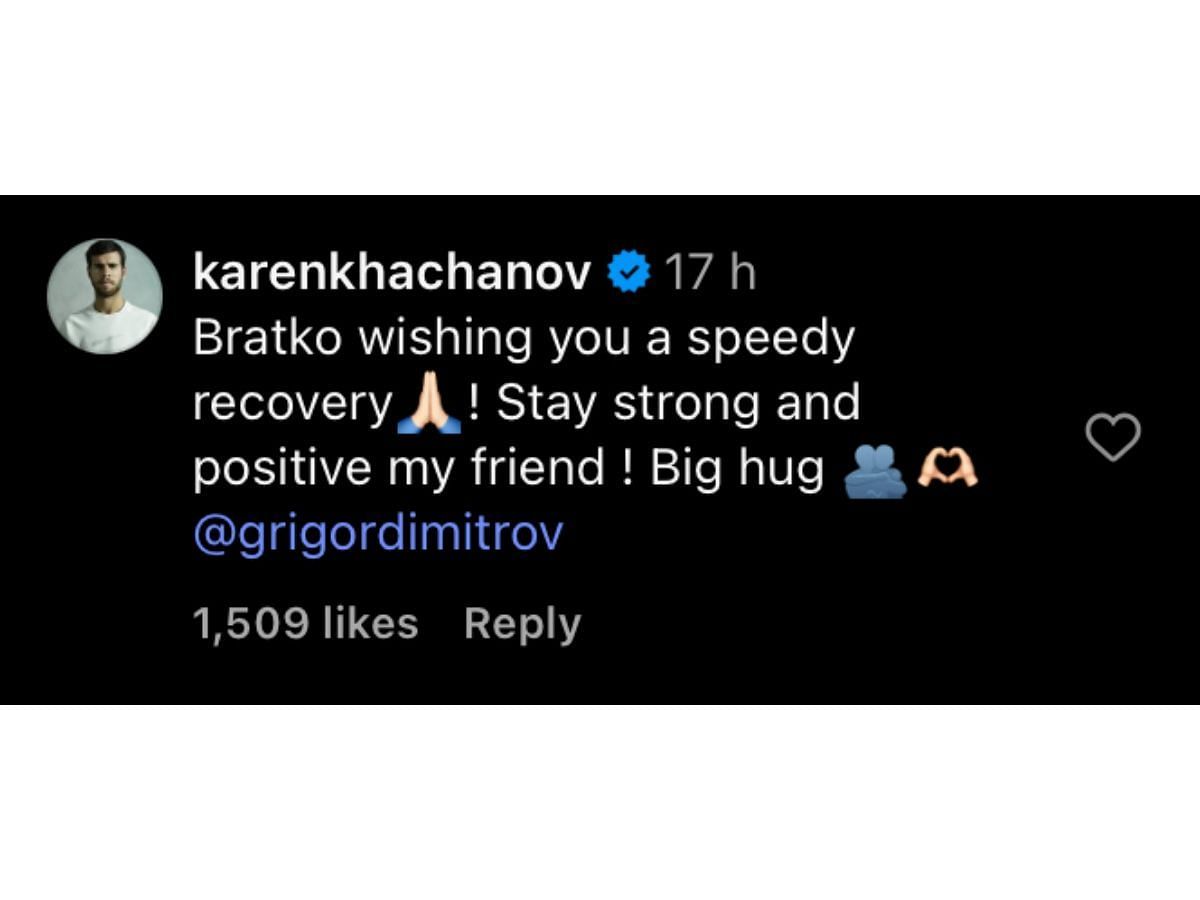 Karen&rsquo;s comment on Instagram