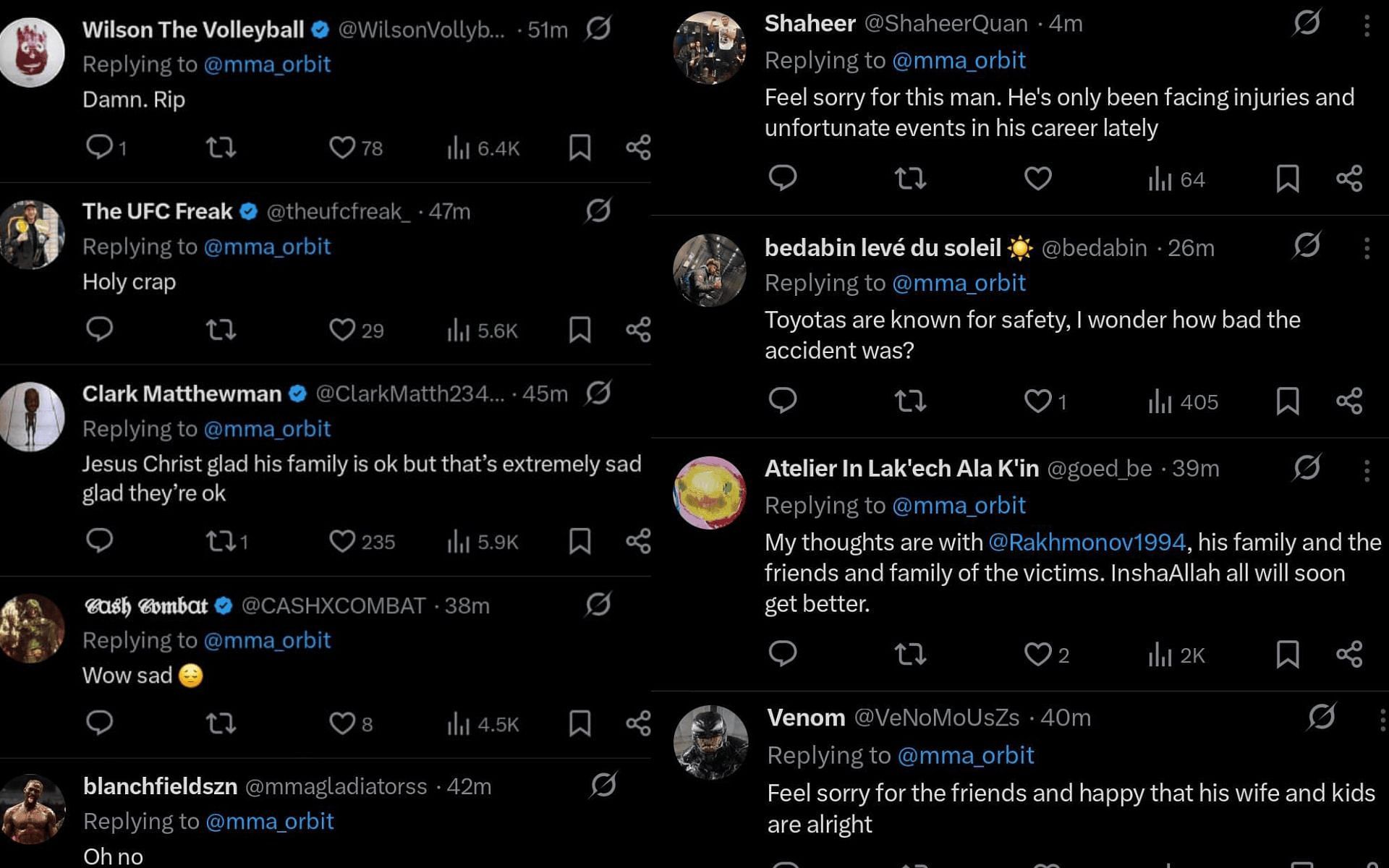 Fans&#039; reaction. [Screenshots courtesy: @mma_orbit on X]