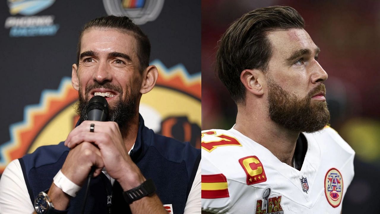 In Pictures: Michael Phelps and Travis Kelce (Image via: Both Getty)