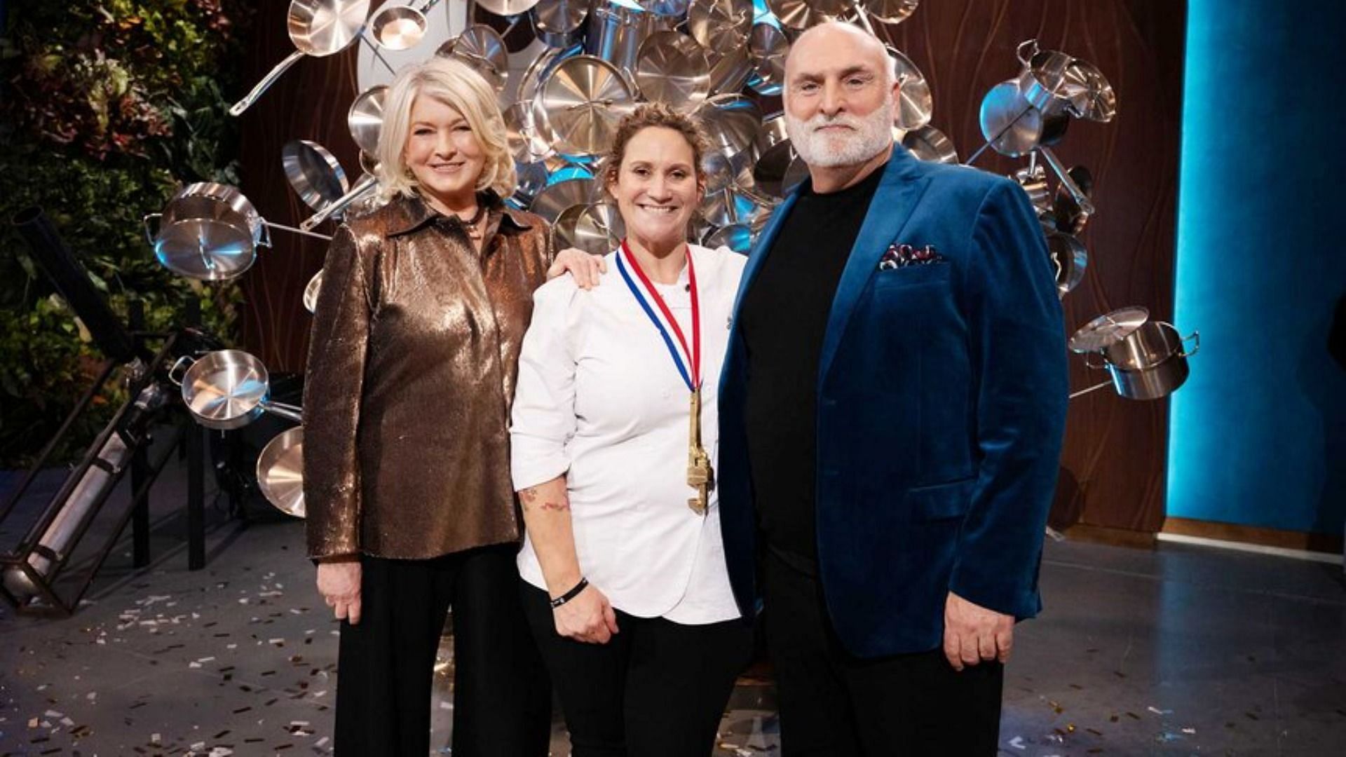 Martha Stewart, Emily Brubaker, and Jos&eacute; Andr&eacute;s (Image via NBC)