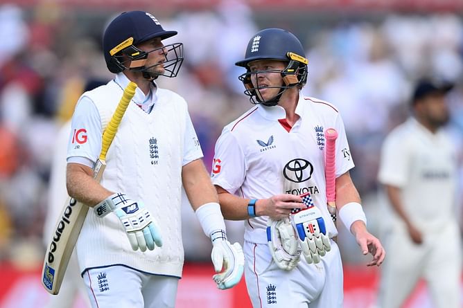 England players seen shadow batting on The Oval pitch the day after Gautam Gambhir’s ugly spat with curator Lee Fortis [In Pictures]
