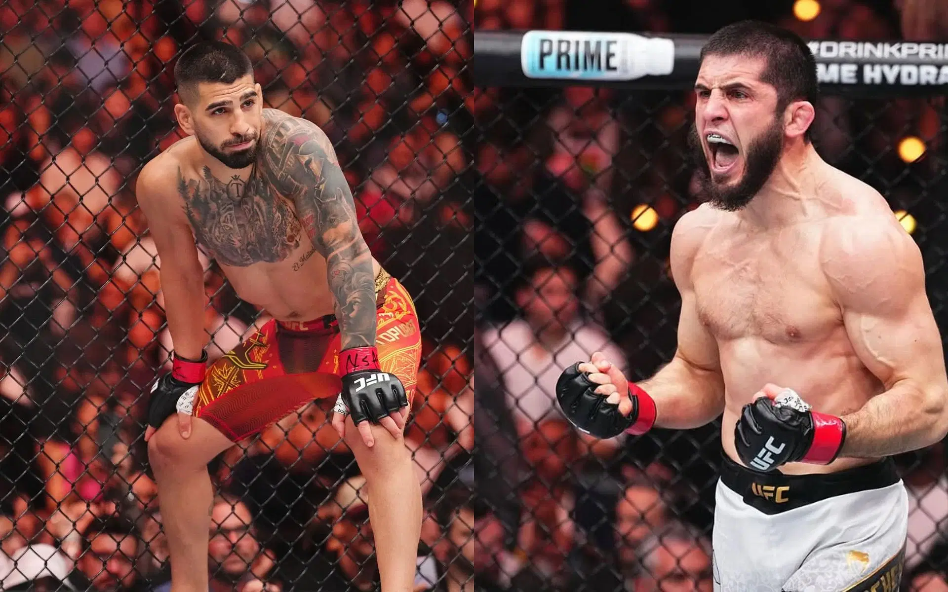 Former UFC fighter talks about Ilia Topuria (left) and Islam Makhachev (right). [Images courtesy: @ufc and @islam_makhachev on Instagram] 
