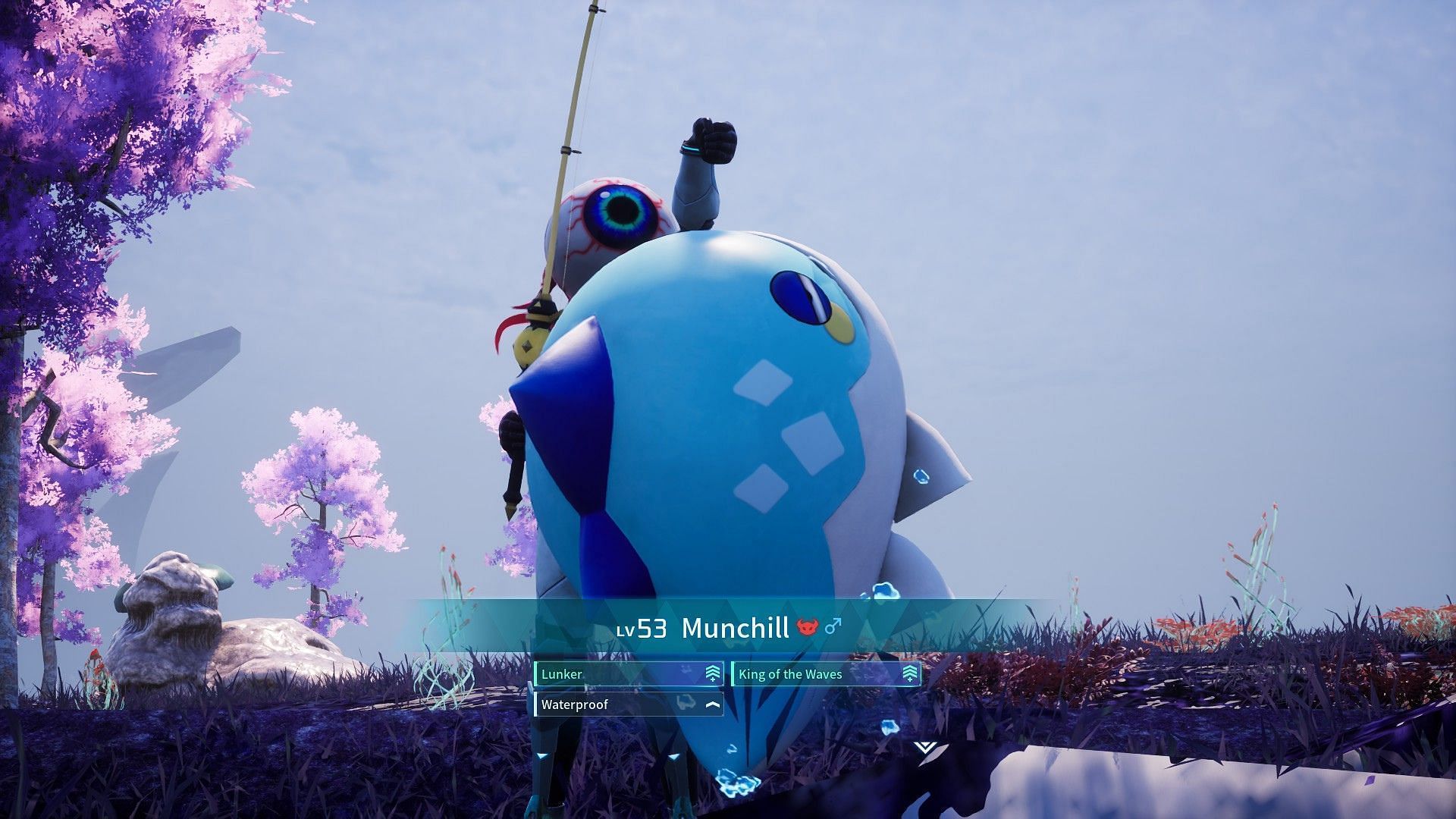 Munchill captured through fishing (Image via Pocketpair)