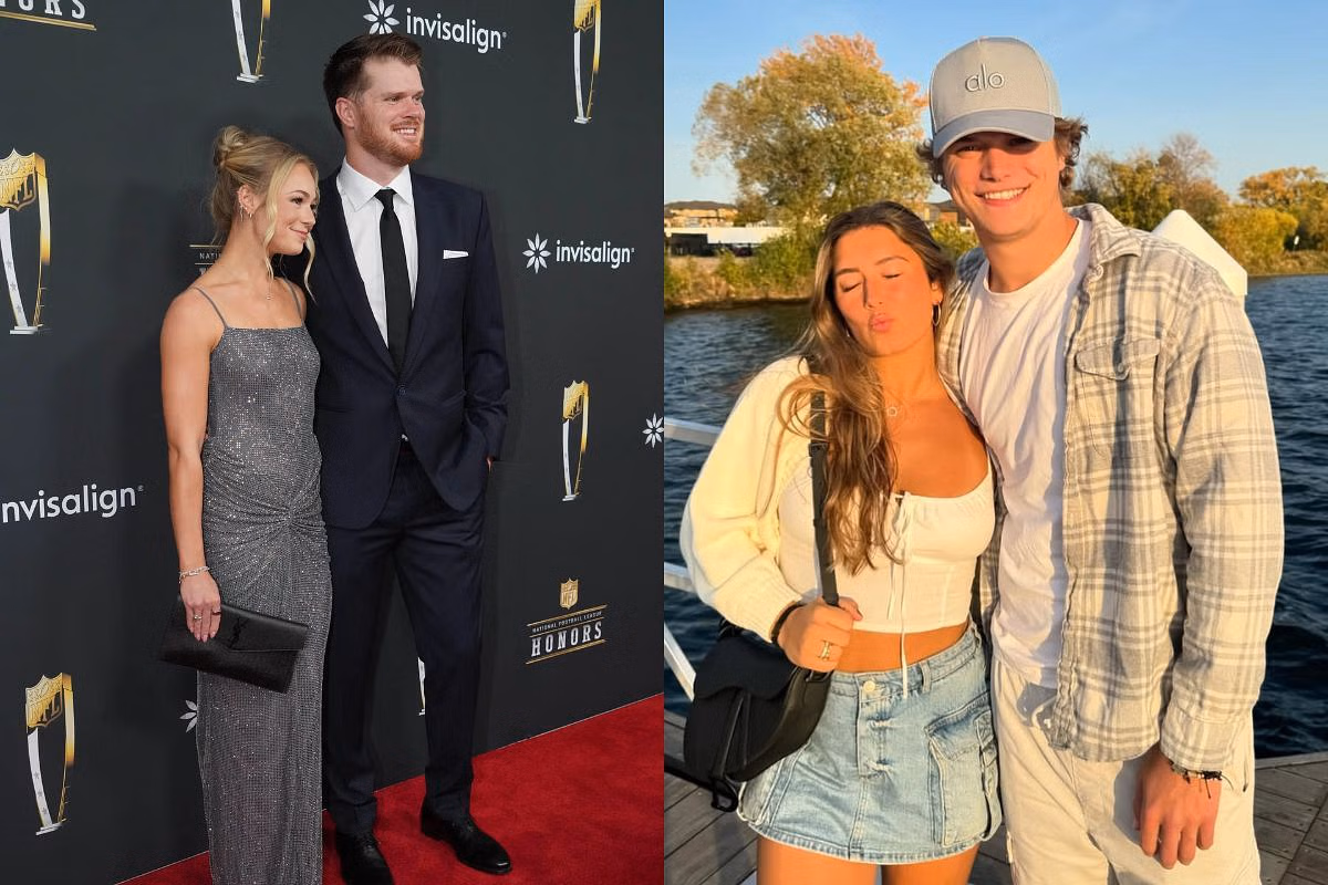 JJ McCarthy's fiancée Katya drops 3-word reaction as Sam Darnold pops the question to GF Katie