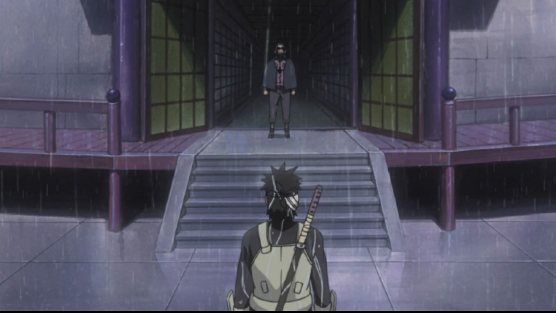 Danzo conspiring with Hanzo (Image via Studio Pierrot)