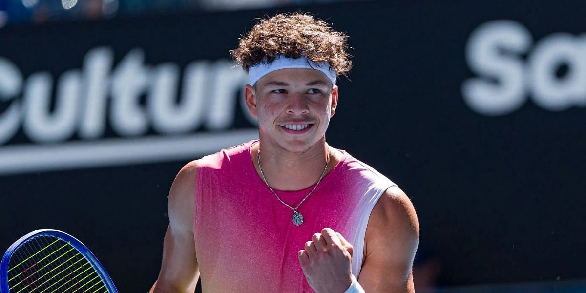 Ben Shelton at the 2025 Australian Open (Source: Getty)