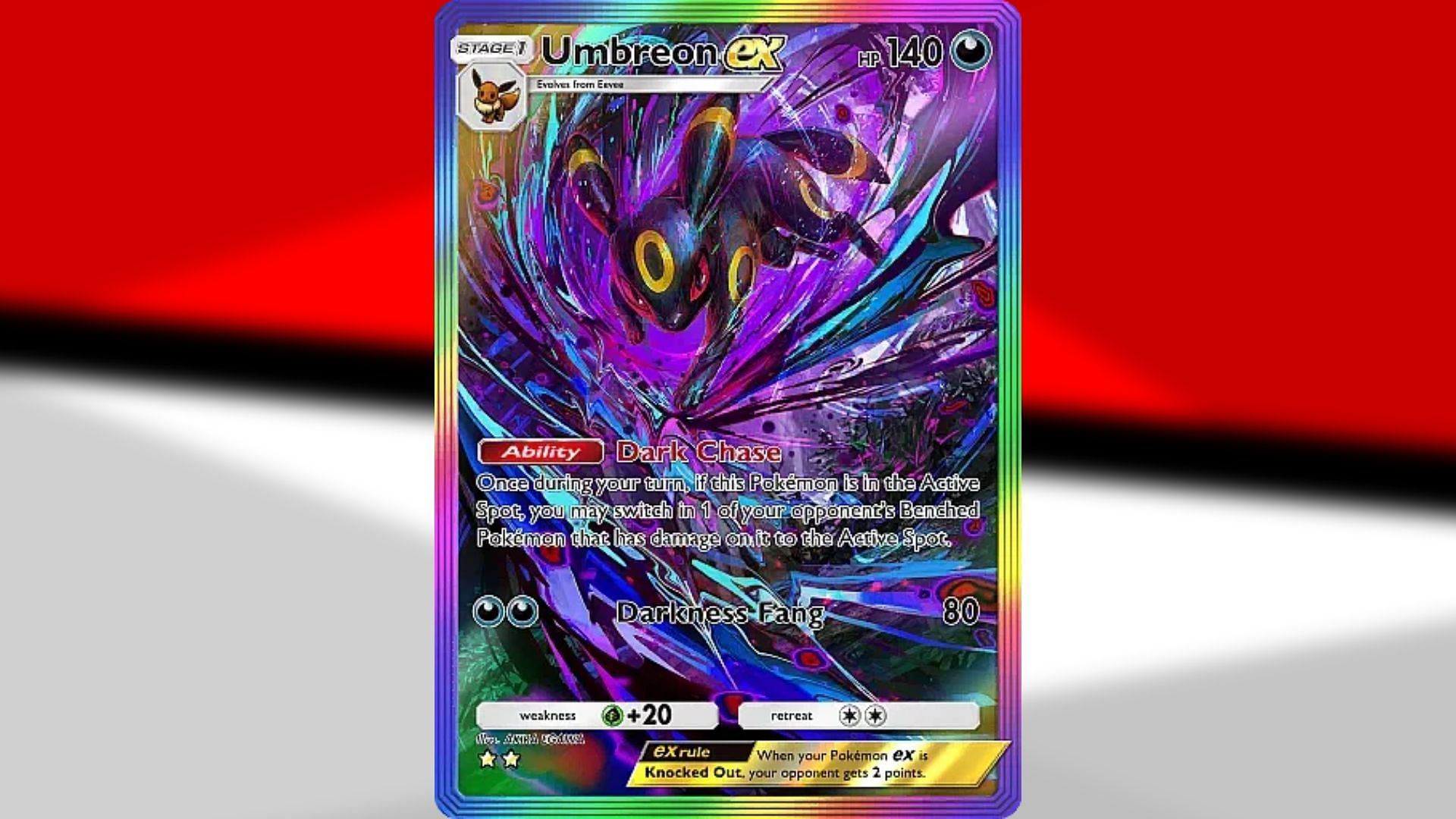 Umbreon ex Special Art Rare from Wisdom of Sea and Sky (Image via TPC)