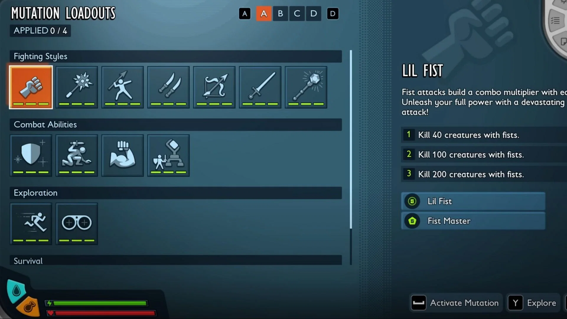 Mutation tab (Image via Xbox Game Studios)
