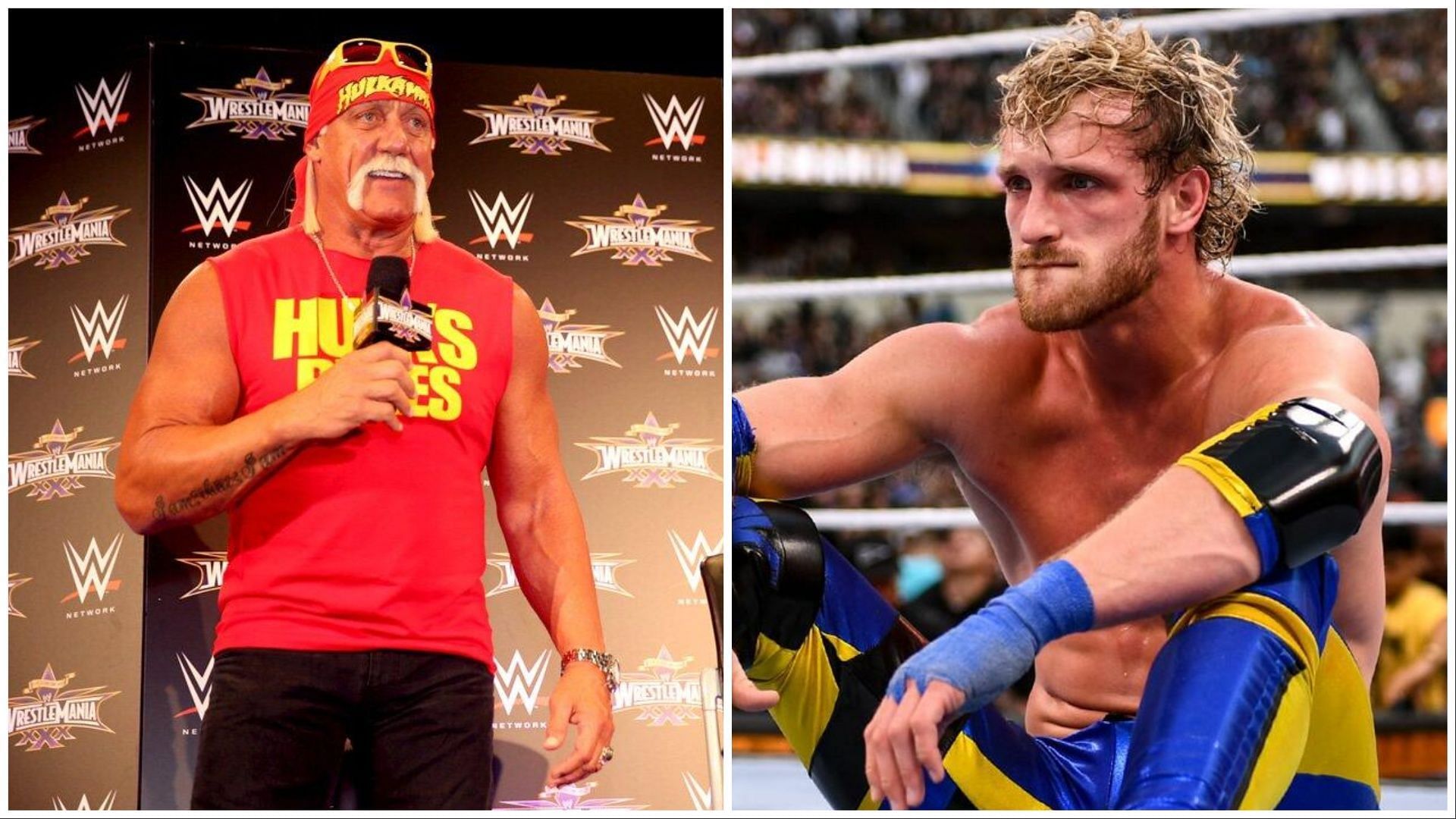 Hulk Hogan and Logan Paul. (Photos: WWE.com)