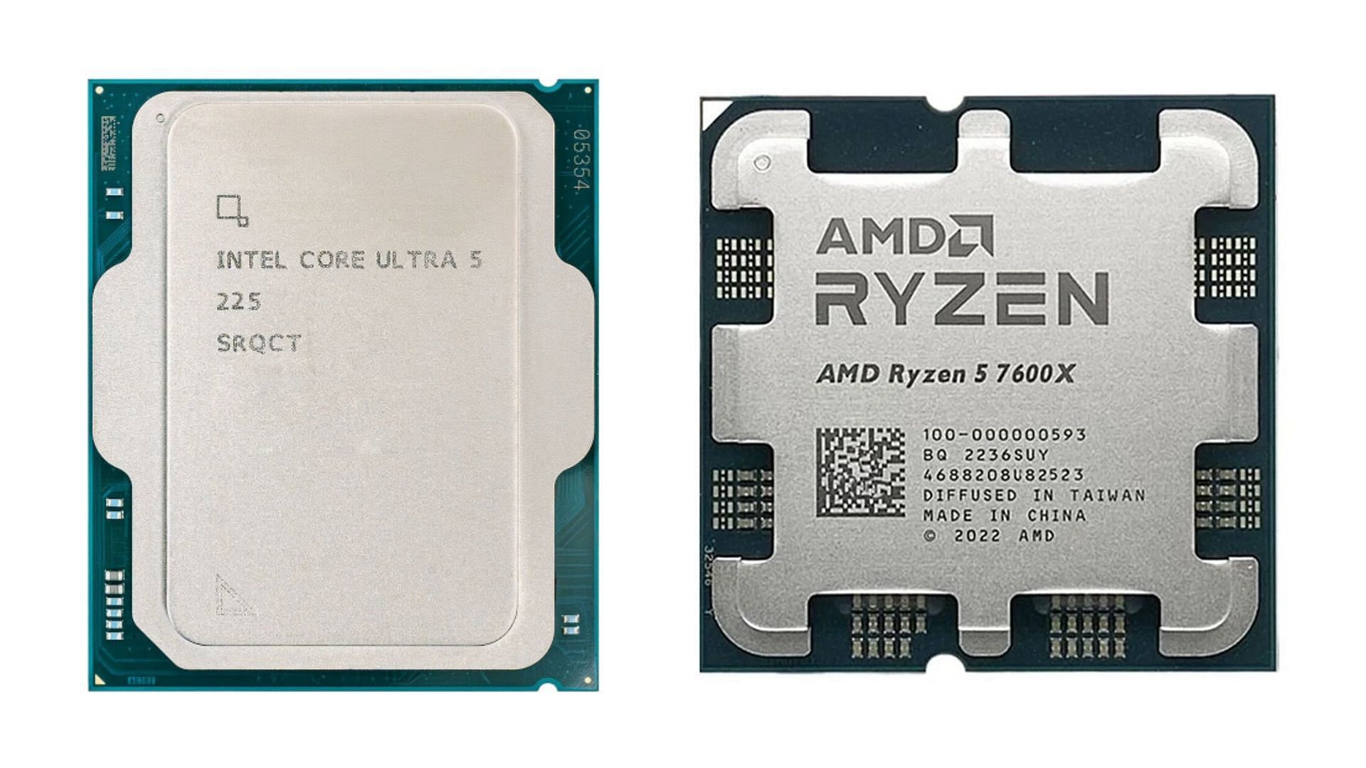 The Intel Core Ultra 5 225 and the Ryzen 5 7600X are top choices among entry-level gamers (Image via eBay and Amazon)