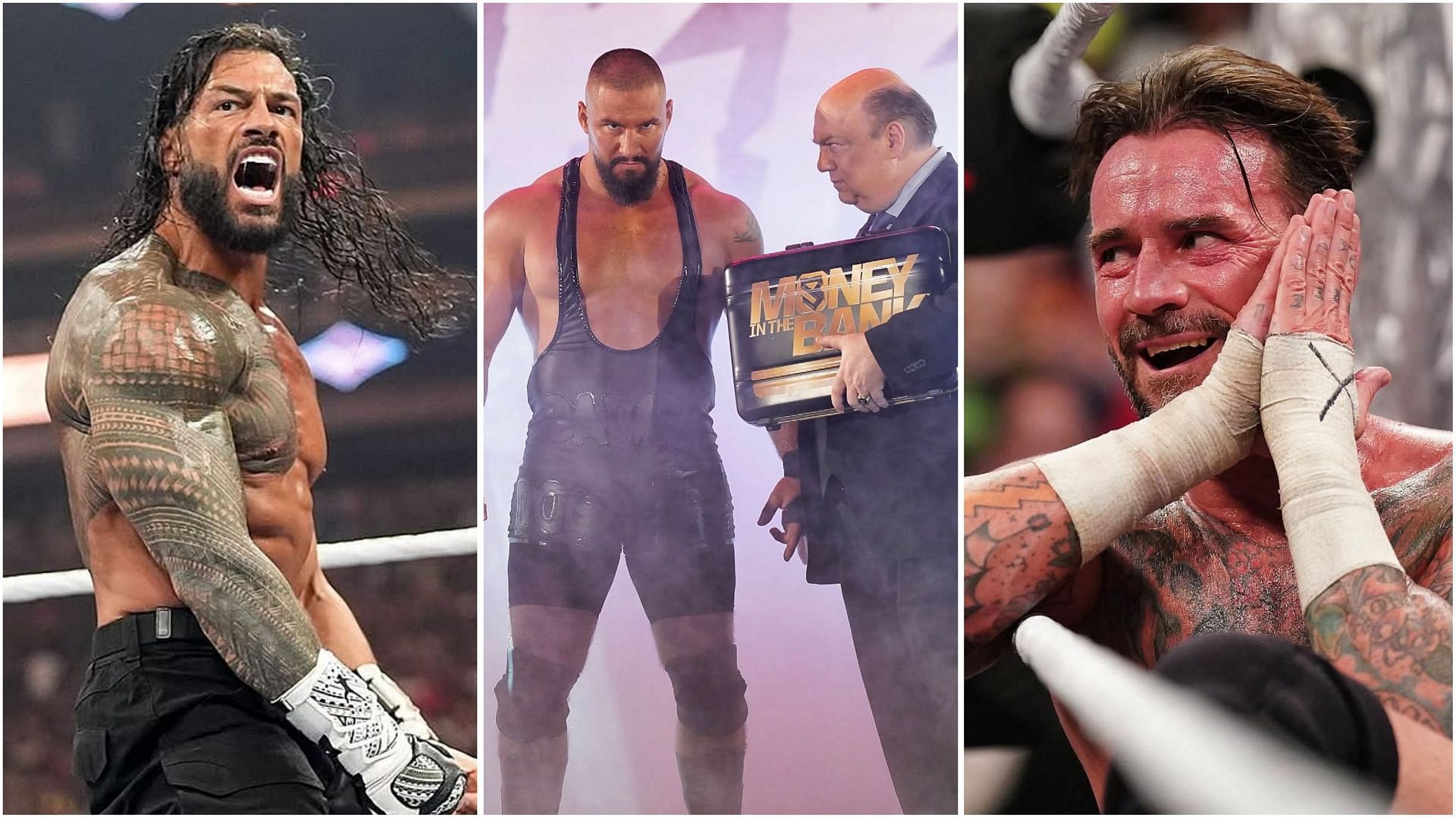Roman Reigns, Bron Breakker, and CM Punk