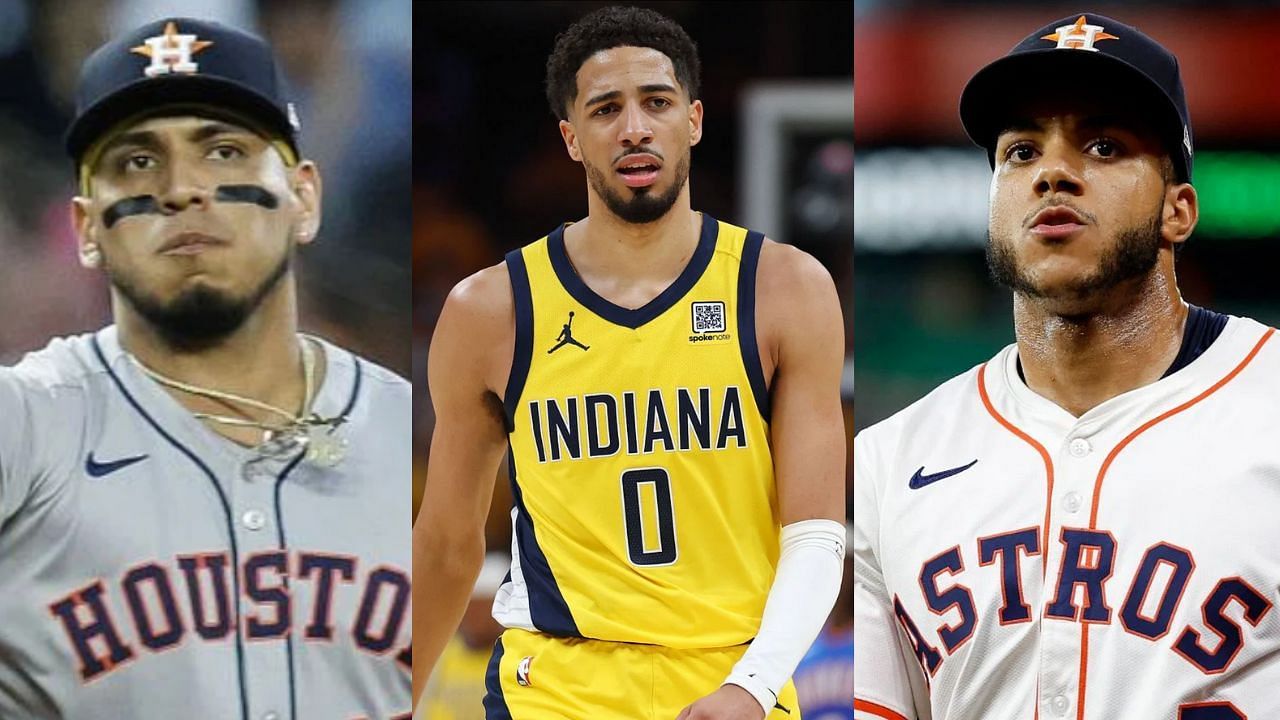 (Left to Right) Isaac Paredes, Tyrese Haliburton, Jeremy Pena (Images from - Getty)
